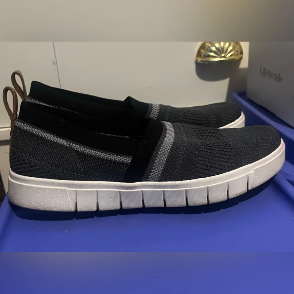 Ryka Charcoal and Gray Slip-On Shoes
